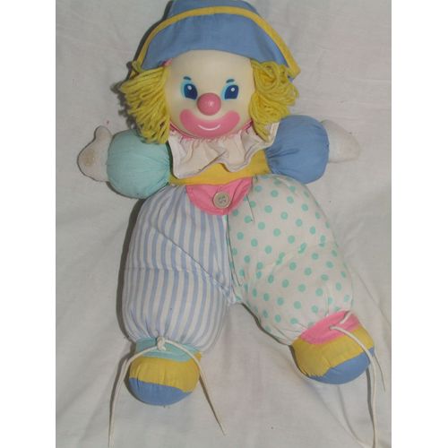 Clown Ancien Activite Multicolore Pastel Pois Raye