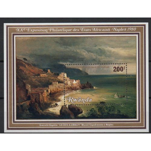 Rwanda Timbre Exposition Philatélique De Naples 1980