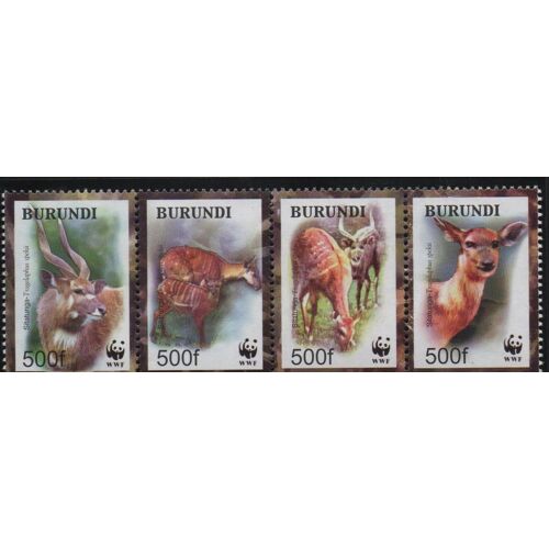 Burundi Timbres Animaux Les Antilopes 2004