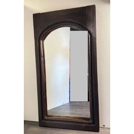 Ancien Miroir Décoratif Encadrement Bois de Chêne Massif Mouluré Art Vintage