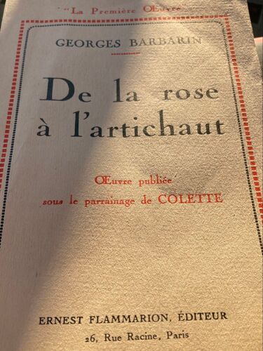 De La Rose A L’Artichaut Georges Barbarin