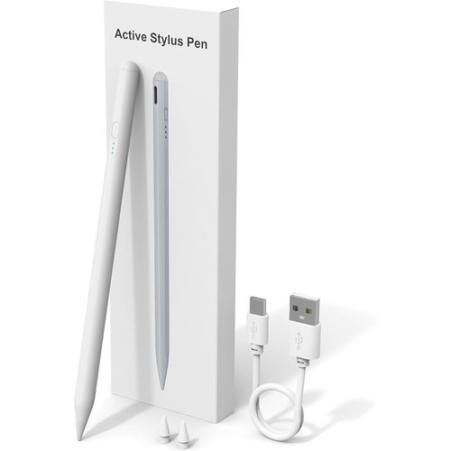 Stylet Apple Pencil Ipad - Avec Chargement Rapide, Magnétique, Rejet De La Paume Et Inclinaison, Pour Ipad Pro 11""/ 12,9"", Ipad 10/9/ 8/7/ 6e Génération, Ipad Air 3/4/ 5e Génération, Ipad Mi[H416]