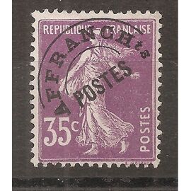 Préo 62 (1922) Préoblitéré Type Semeuse Fond Plein 35c Violet Usagé (Cote 15e) (9179)
