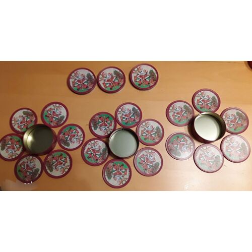 Lot De 3 Boîtes De Sous Verre De Noël