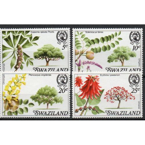 Swaziland Timbres Arbres 1978