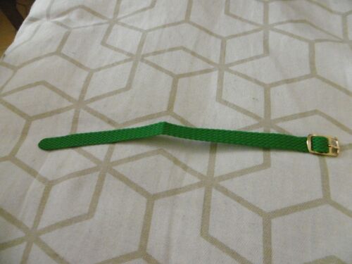 Bracelet De Rechange Pour Montre 10mm Lanière Tissu Vert Boucle Doré