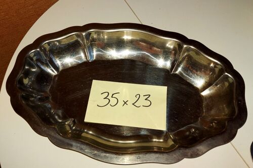 Plat En Métal Argenté