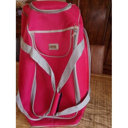 valise / sac de voyage rouge marque beaugency