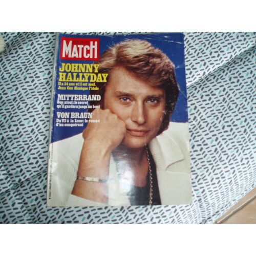 Johnny Hallyday Paris Match N° 1466 De Juillet 1977.