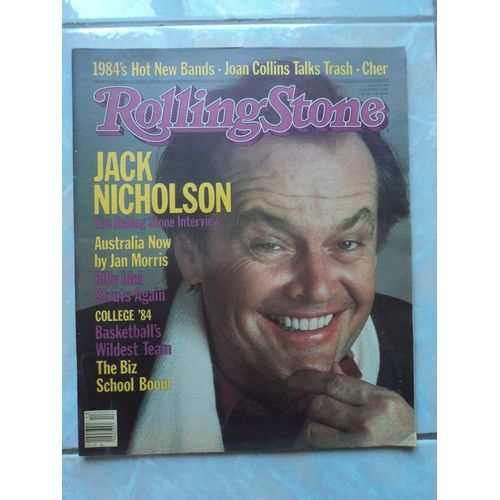 Rolling Stone Magazine No 418/ 1984 Jack Nicholson Billy Idol Joan Collins