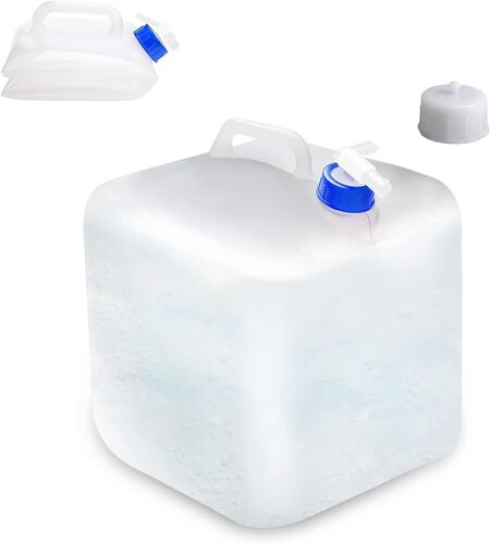 Bidon à Eau Pliable ( 10 litres-21*21*21cm), récipient Sac d'eau Sac à Eau pour l'urgence, Prepper,préparation à la Crise, équipement d'urgence