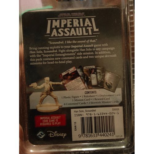 Jeux De Société - Star Wars Imperial Assault Vo : Han Solo Scoundrel Ally Pack / Extension De Figurine Pour Le Jeu Star Wars Imperial Assault.