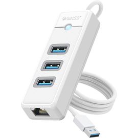 Hamiltion-Hub Usb Ethernet¿Hub Usb 3.0 À 4 Ports, Adaptateur Usb-A Vers Ethernet Gigabit Avec 3*Hub Usb 3.0 Pour Ordinateur Portable, Hub Usb 3.0 Avec Adaptateur Rj45 Compatible Avec Macbook Ipad Pro