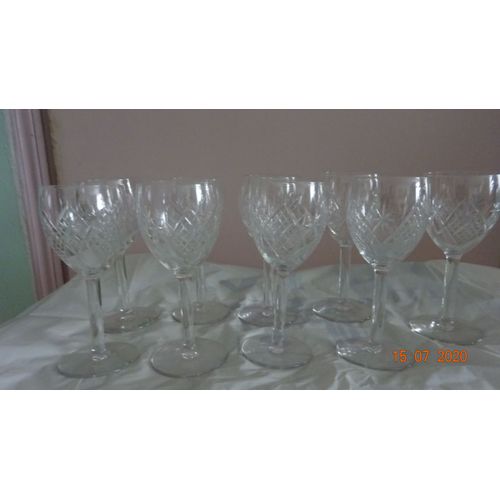 Lot De 6 Verres Cristal Saint Louis.