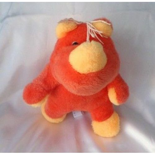Doudou Peluche Rhinocéros Orange Nounours