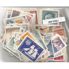 Lot 200 Timbres Du Chili
