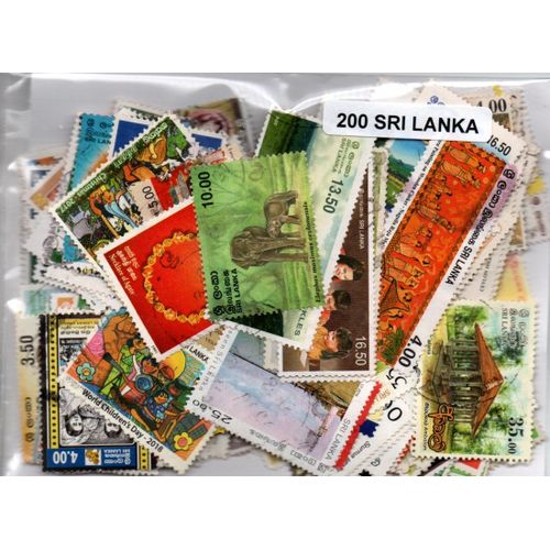 Lot 200 Timbres Du Sri Lanka
