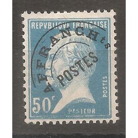 Préo 68 (1922) Préoblitéré Type Pasteur 50c Bleu Usagé (Cote 30e) (8160)