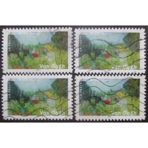 France Autoadhésif N°79 X 4 Oblitéré