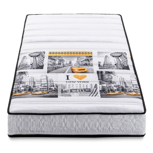 BLUE MOON Matelas Mousse 90x190 London - Mousse profilée 5 Zones de Confort - Soutien Ferme - 15cm - Fabriqué en Belgique