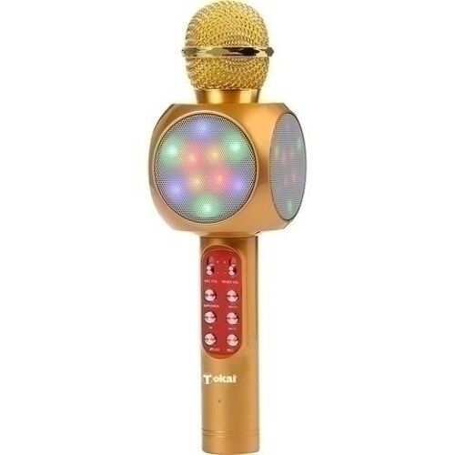 Micro Enceinte Karaoké Avec Lumières Led - Tokai - Gold