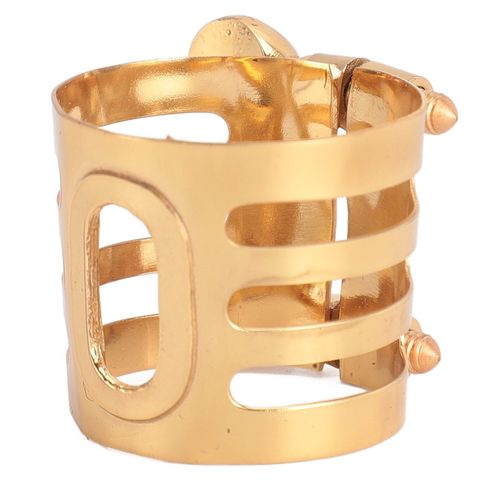 Ligature De Saxophone Ténor À Double Vis Plaquée Or