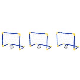 12x Interieur Mini Pliant Football Ballon But Post Net Set + Pompe Enfants Sport Exterieur Maison Jouet Enfant Cadeau D'anniversaire En Plastique
