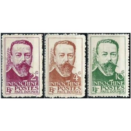 Indochine (Actuel Vietnam), Colonie Française 1944, Très Beaux Timbres Neufs** Yvert 251 252 Et 258, Grandes Figures De L'indochine, Paul Doumer.