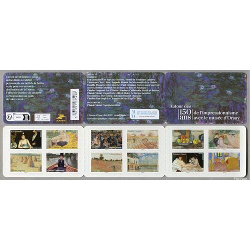 Carnet De 12 Timbres Autocollants "Autour Des 150 Ans"
