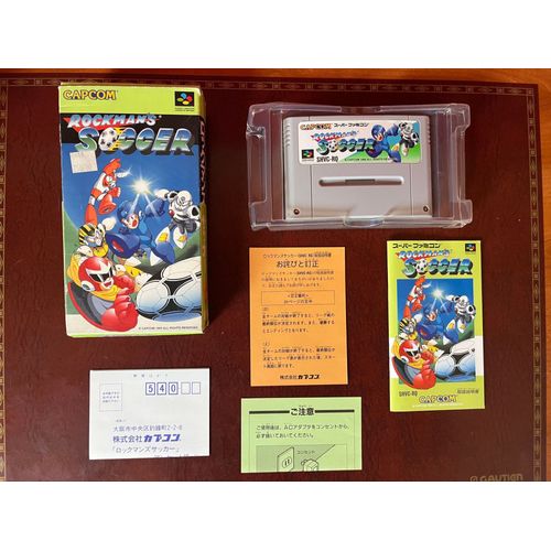 Rockman¿S Soccer Super Famicom Shvc- Rq 1994 Jeu Boîte Complet Très Bon État