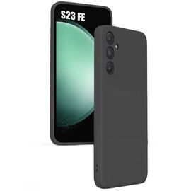 Coque Silicone pour Samsung Galaxy S23 FE (pas pour S23) - Protection Slim Antichoc Anti-Rayures Noir - BOOLING