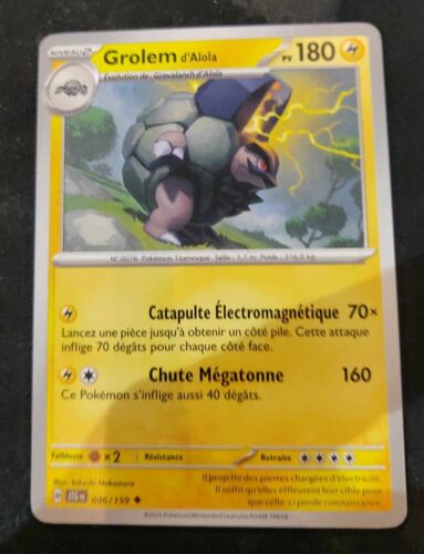 Pokémon Grolem D'alola 046 / 159 Aventures Ensemble Ev09