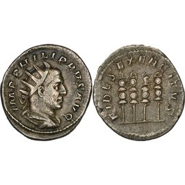 Rome - Antoninien - Philippe I L'arabe - Quatre Enseignes - Fides Exercitvs - Ric.62 - 25-022