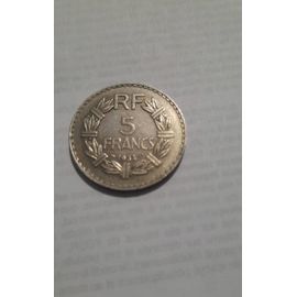 Piece De 5 Francs 1933 En Argent Lavrillier