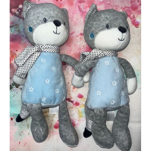 Doudou Renard Bleu Tex Baby Lot De Deux Doudous Jouets Bébé