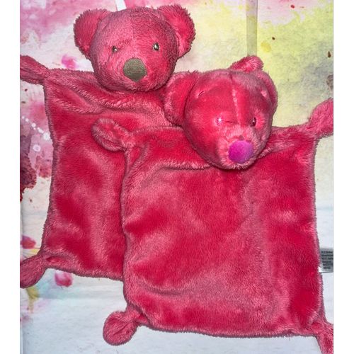 Doudou Ours Rose Kiabi Simba Toys Benelux Lot Oursonnes Bébé 