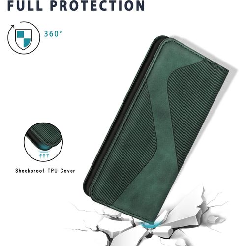 Coque Pour Huawei Mate 20 Lite, Premium Étui Housse En Cuir De Protection Avec [Emplacements Cartes] [Magnetique], Clapet Folio Portefeuille Pour Huawei Mate 20 Lite (Vert)