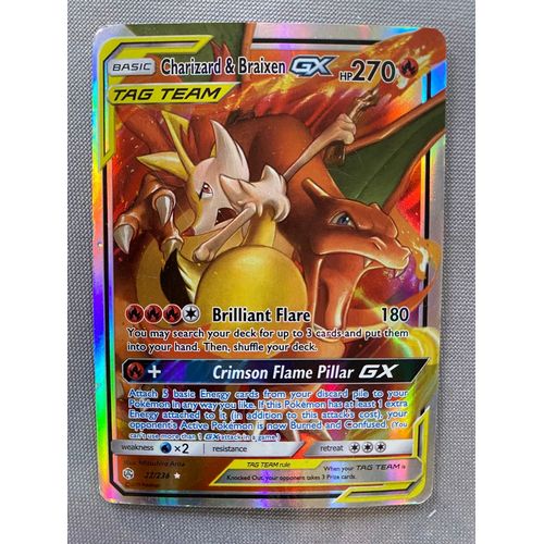 Carte Pokemon Charizard & Braixen Gx Hp 270