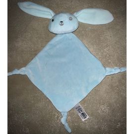 Doudou Lapin Bleu Ciel Bisous D’Ange Jouet Peluche Hochet Tom And Kiddy 