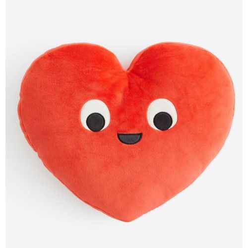 Doudou peluche coeur rouge H&M 30cm soft toy red heart baby plush love