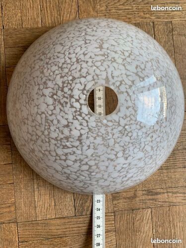 Globe Vintage décor dépoli diamètre 22 cm pour plafonnier