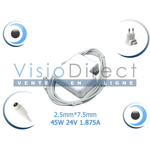 Adaptateur alimentation chargeur pour ordinateur portable APPLE PowerBook G4 17-inch WideScreen M9689F/A - Visiodirect -