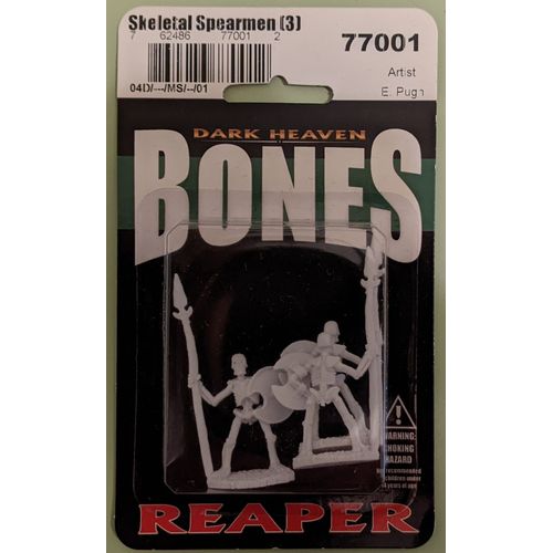 Figurine Squelette Reaper Dark Heaven Bones 2012 - 77001 Skeletal Spearmen - Pour Jeux De Rôles Donjons Et Dragons D&d Ad&d Warhammer - Pour In Nomine Satanis Et Chtulhu