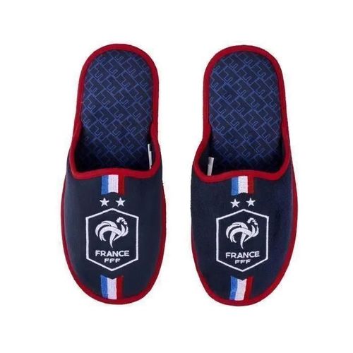 Pantoufles Enfant France Fan Weeplay Bleu Marine Motif France Fan En Polyester Et Semelle En Gomme