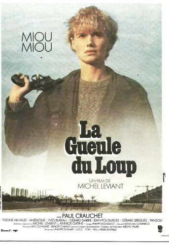 Mini Affichette De Cinéma "La Gueule Du Loup" 1981 Film De Michel Léviant