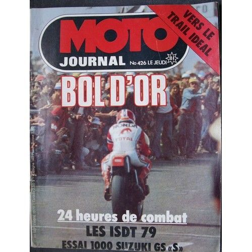 Moto Journal 426 De 1979 Bol D'or,Suzuki Gs1000s,Isdt,Honda Xr500