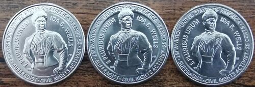 Lot 3 Quarter Dollar Usa Ida B. Wells 2025 D / P & S - American Woman