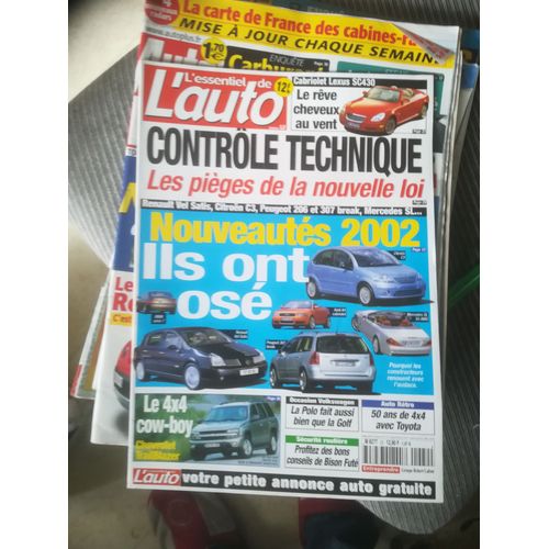 L Essentiel De L Auto 22 De 2001 Peugeot 307 2.0 Hdi 110,Fiat Stilo,Audi A4 Avant,C5 Break 2.0 Hdi Bva Sx,Chevrolet Trailblazer,New Beetle V5,Lexus Sc430