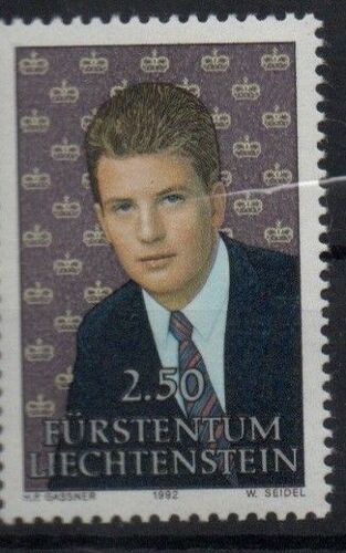 Liechtenstein Timbre Le Prince Héritier 1991