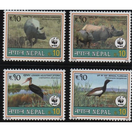 Népal Timbres Animaux En Voie De Disparition 2000